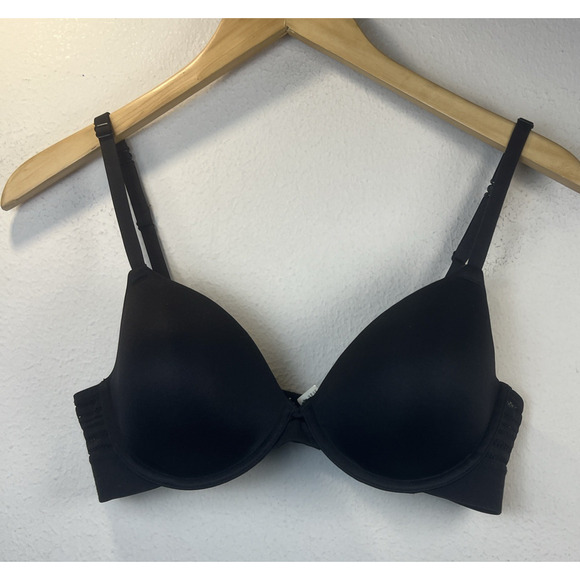 Maidenform Womans 34 C Underwire Molded Bra 34C t shirt lined black convertible - Picture 3 of 16